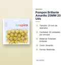 POMPON BRILLANTE AMARILLO 25MM 20 UDS - características principales