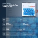 POMPON BRILLANTE AZUL 25MM 20 UDS - resumen de atributos