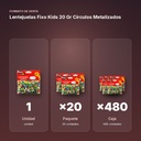 LENTEJUELAS FIXO KIDS 20 GR CÍRCULOS METALIZADOS - formato de venta: paquete de 20, caja de 480