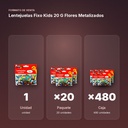 LENTEJUELAS FIXO KIDS 20 G FLORES METALIZADOS - formato de venta: paquete de 20, caja de 480