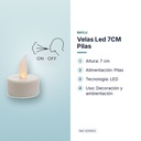 VELAS LED 7CM PILAS - características principales
