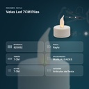 VELAS LED 7CM PILAS - resumen de atributos