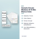GOMETS CÍRCULO MEDIANO Ø 15 MM BLANCO INETA - características principales