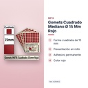 GOMETS CUADRADO MEDIANO Ø 15 MM ROJO - características principales
