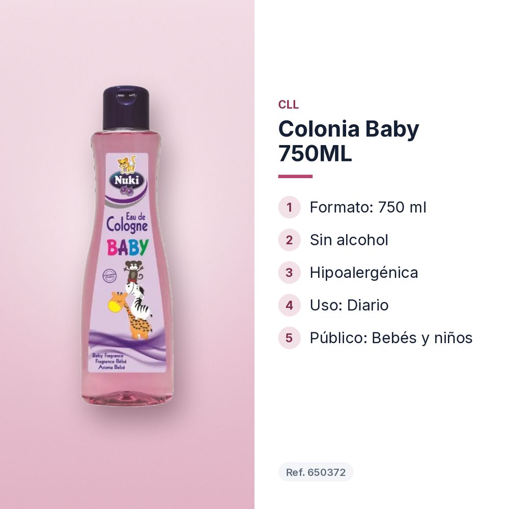 COLONIA BABY 750ML - características principales