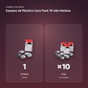 ESPEJOS DE PLÁSTICO CARA PACK 16 UDS HENBEA - formato de venta: caja de 10