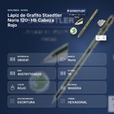 LÁPIZ DE GRAFITO STAEDTLER NORIS 120– HB CABEZA  ROJO - resumen de atributos