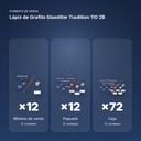 LÁPIZ DE GRAFITO STAEDTLER TRADITION 110 2B  - formato de venta: paquete de 12, caja de 72