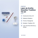 LÁPIZ DE GRAFITO STAEDTLER TRADITION 110 2H  - características principales