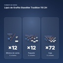 LÁPIZ DE GRAFITO STAEDTLER TRADITION 110 2H  - formato de venta: paquete de 12, caja de 72