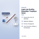 LÁPIZ DE GRAFITO STAEDTLER TRADITION 110 B  - características principales