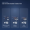 LÁPIZ DE GRAFITO STAEDTLER TRADITION 110 B  - formato de venta: paquete de 12, caja de 72