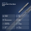 PLUMA PILOT V PEN SILVER AZUL  - resumen de atributos