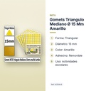 GOMETS TRIANGULO MEDIANO Ø 15 MM AMARILLO - características principales