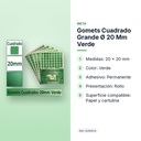  GOMETS CUADRADO GRANDE Ø 20 MM VERDE - características principales