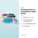 PORTATODO PLANO 2 CREMALLERAS LAGART  PASTEL - características principales