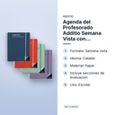 AGENDA DEL PROFESORADO ADDITIO SEMANA VISTA CON EVALUACIÓN CATALAN - características principales