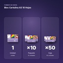 BLOC CARTULINA A3 10 HOJAS - formato de venta: paquete de 10, caja de 50