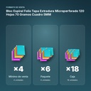 BLOC ESPIRAL FOLIO TAPA EXTRADURA MICROPERFORADO 120 HOJAS 70 GRAMOS CUADRO 5MM - formato de venta: paquete de 6, caja de 18, palé de 960