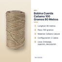 BOBINA CUERDA CAÑAMO 100 GRAMOS 80 METROS - características principales