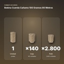 BOBINA CUERDA CAÑAMO 100 GRAMOS 80 METROS - formato de venta: caja de 140, palé de 2800