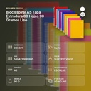BLOC ESPIRAL A5 TAPA EXTRADURA 80 HOJAS 90 GRAMOS LISO - resumen de atributos