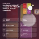 BLOC ESPIRAL GOLDEN 8º APAISADO 105 × 150MM 80 HOJAS, 60 G/M² CUADRÍCULA - resumen de atributos