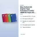 BLOC OXFORD A5 ESPIRAL TAPA EXTRADURA CUADRO 4MM 80 HOJAS 90 G/M² - características principales