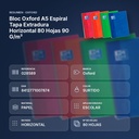 BLOC OXFORD A5 ESPIRAL TAPA EXTRADURA HORIZONTAL 80 HOJAS 90 G/M² - resumen de atributos