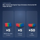 BLOC OXFORD A5 ESPIRAL TAPA EXTRADURA HORIZONTAL 80 HOJAS 90 G/M² - formato de venta: paquete de 5, caja de 50, palé de 1350