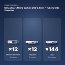 MINAS MARS MICRO CARBON 250 0,5MM F TUBO 12 UDS STAEDTLER - formato de venta: paquete de 12, caja de 144