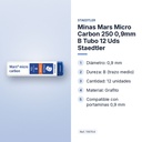 MINAS MARS MICRO CARBON 250 0,9MM B TUBO 12 UDS STAEDTLER - características principales