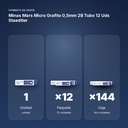 MINAS MARS MICRO GRAFITO 0,5MM  2B TUBO 12 UDS STAEDTLER - formato de venta: paquete de 12, caja de 144