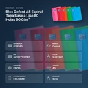 BLOC OXFORD A5 ESPIRAL TAPA BASICA LISO 80 HOJAS 90 G/M² - resumen de atributos
