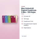 BLOC OXFORD A5 ESPIRAL CUADRÍCULA 5 MM – 120 HOJAS - características principales