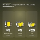 BLOC OXFORD A4+ ESPIRAL CUADRÍCULA 5 MM AMARILLO (EUROPEANBOOK 1)  - formato de venta: paquete de 5, caja de 25, palé de 600