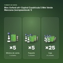 BLOC OXFORD A4+ ESPIRAL CUADRÍCULA 5 MM VERDE MANZANA (EUROPEANBOOK 1)  - formato de venta: paquete de 5, caja de 25, palé de 600