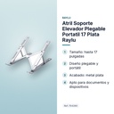 ATRIL SOPORTE ELEVADOR PLEGABLE PORTATIL 17 PLATA RAYLU - características principales