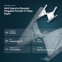 ATRIL SOPORTE ELEVADOR PLEGABLE PORTATIL 17 PLATA RAYLU - resumen de atributos