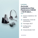 AURICULAR INALÁMBRICO POLY PLANTRONICS CS540 + HL10 (DECT, MONOAURAL, 120 M, 7 H) - características principales