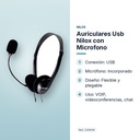 AURICULARES USB NILOX CON MICROFONO - características principales
