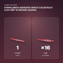 FORRALIBROS ADHESIVO OPACO COLOR ROJO 0,50x3MT 50 MICRAS SADIPAL - formato de venta: caja de 16