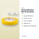 CINTA ADHESIVA 66X19 AMARILLO - características principales