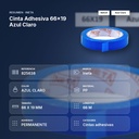 CINTA ADHESIVA 66X19 AZUL CLARO - resumen de atributos