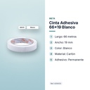 CINTA ADHESIVA 66X19 BLANCO - características principales