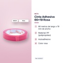 CINTA ADHESIVA 66X19 ROSA - características principales
