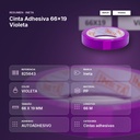 CINTA ADHESIVA 66X19 VIOLETA - resumen de atributos
