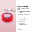 CINTA ADHESIVA ROJO 19MM×33M  - características principales