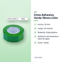 CINTA ADHESIVA VERDE 19MM×33M  - características principales