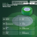 CINTA ADHESIVA VERDE 19MM×33M  - resumen de atributos